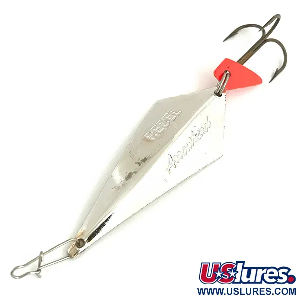 Vintage   Rebel Arrowhead, 3/8oz Silver, Silver Plated fishing spoon #7315