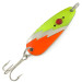 Vintage  Red Eye Lures Red Eye Evil Eye, 1/2oz Yellow / Orange / Nickel fishing spoon #7319