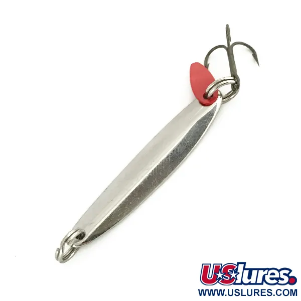 Vintage Bay de Noc Swedish pimple, 3/16oz Nickel / Green fishing spoon #7323