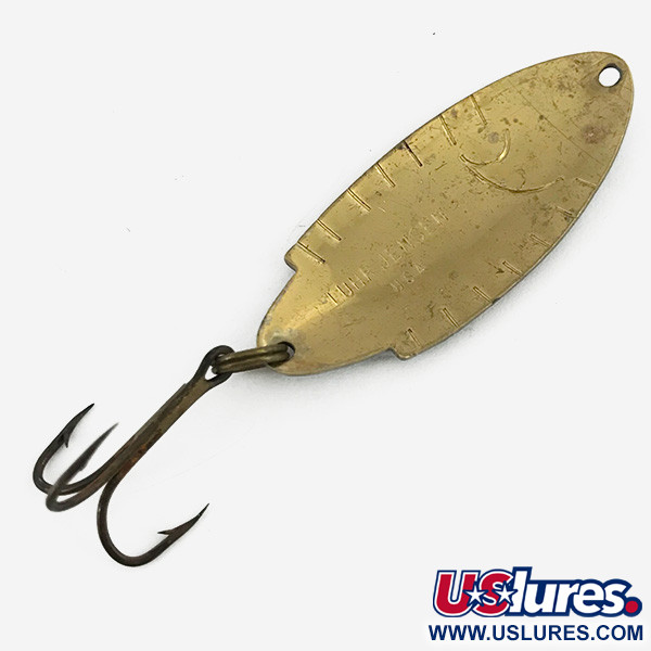Vintage Luhr Jensen, 1/4oz Black Trout / Gold fishing spoon #7339