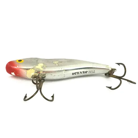 Vintage Rapala Rattl'n RAP, 3/5oz Silver fishing lure #7347