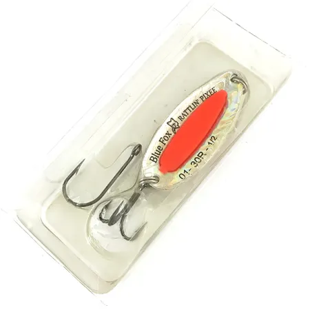 Blue Fox Rattlin Pixee, 1/2oz Rainbow Herring / Pink fishing spoon #7359