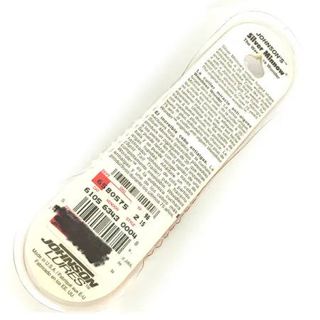 Weedless Johnson Silver Minnow with spinner blade, 1/2oz Silver / Silver Plated fishing spoon #7360