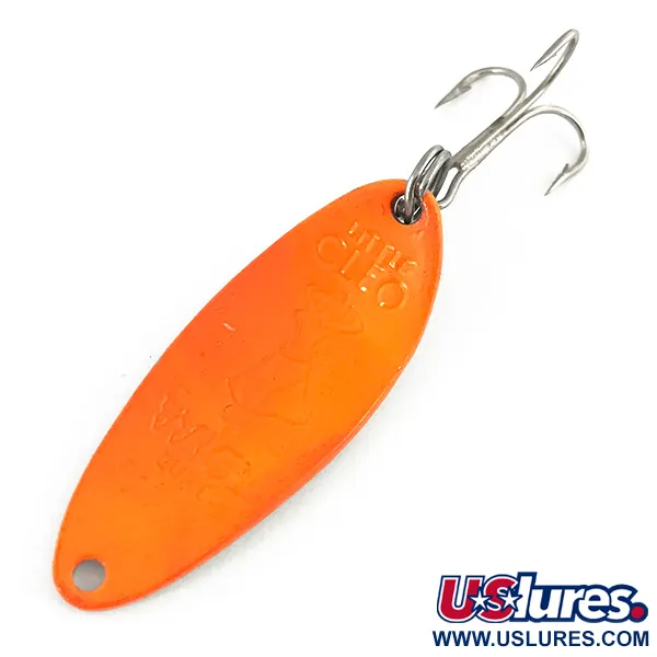 Vintage  Seneca Little Cleo (Hula Girl), 1/3oz Nickel / Orange fishing spoon #7362