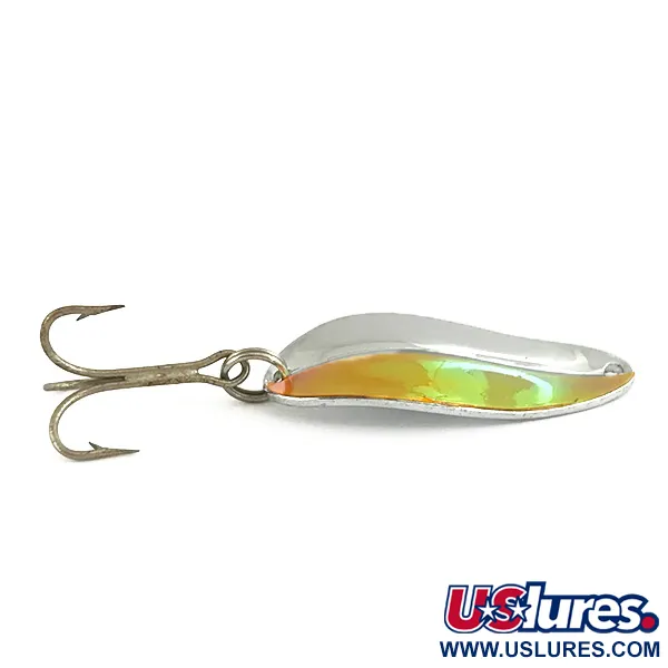  TODDCO Main liner , 2/5oz Nickel / Orange with Rainbow Tints fishing spoon #7367