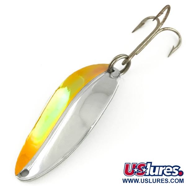   Main liner , 2/5oz Nickel / Orange with Rainbow Tints fishing spoon #7367