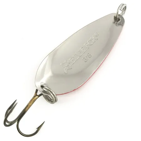 Blue Fox Strobe Tear Drop Spoon, 2/5oz Red / White / Nickel #7368