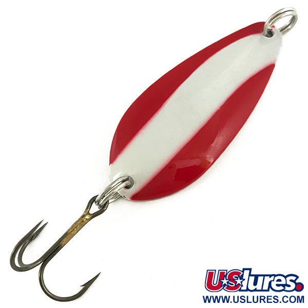   Blue Fox Strobe Tear Drop Spoon, 2/5oz Red / White / Nickel fishing spoon #7368