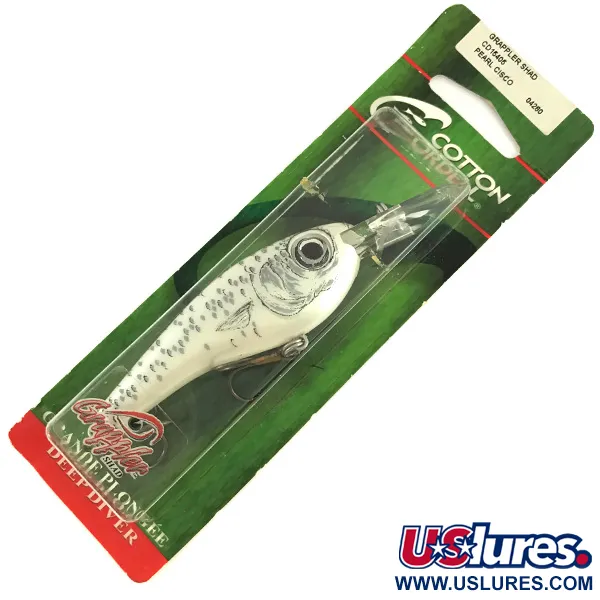   Cotton Cordell Grappler Shad Deep Diver, 2/5oz Pearl cisco fishing lure #7371