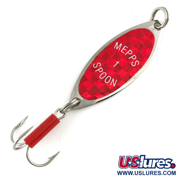   Mepps Spoon 1, 1/4oz Red / Nickel fishing spoon #7376