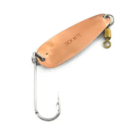 Vintage Dick Nite Spoons Dick Nite #2, 1/16oz Copper fishing spoon #7378
