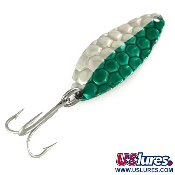   Acme Little Cleo,  Nickel / Green fishing spoon #7382
