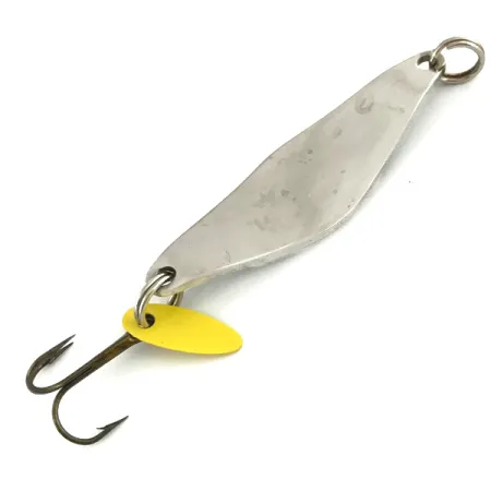 Vintage Bay de Noc Do-Jigger, 1/3oz Nickel / Rainbow Hologram fishing spoon #7384