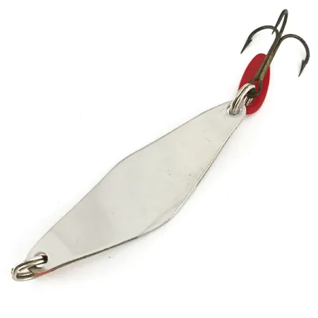 Vintage Bay de Noc Do-Jigger, 1/3oz Nickel / Red fishing spoon #7397