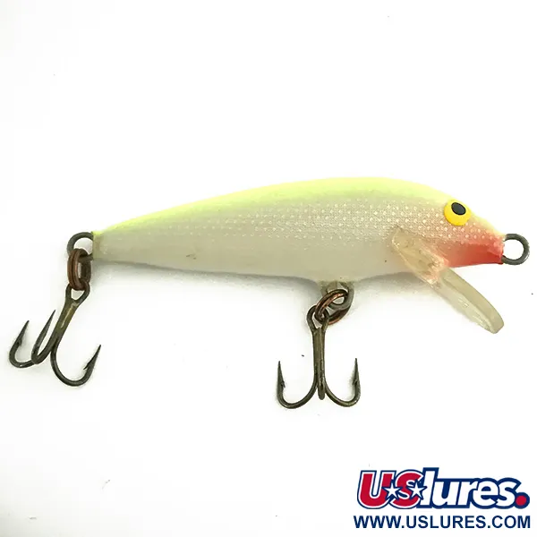 Vintage Rapala Original Floater F5, 3/32oz Chartreuse fishing lure #7399