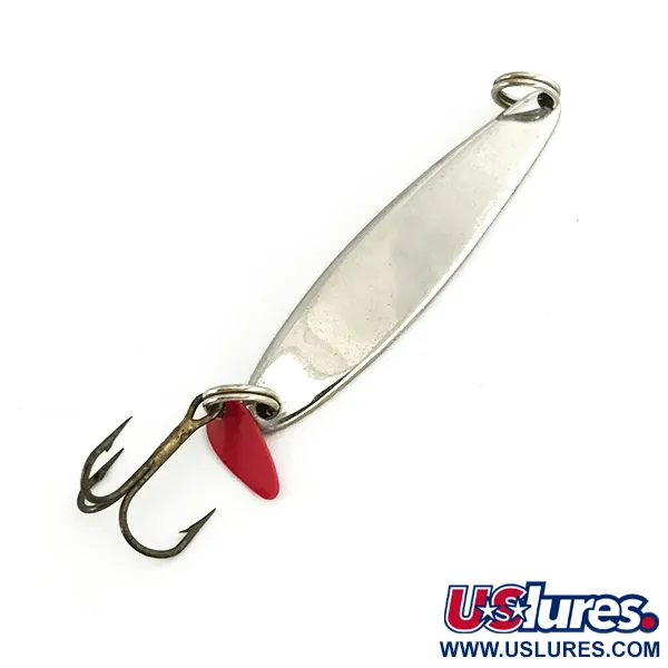 Vintage   Bay de Noc Swedish pimple, 1/4oz Nickel fishing spoon #7408