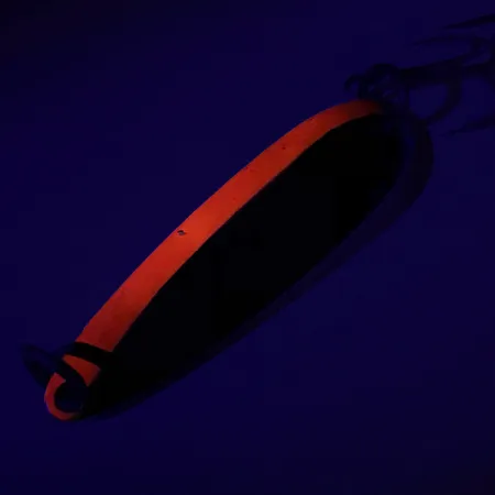 Luhr Jensen Krocodile Die #4 UV, 2/3oz Nickel / Red fishing spoon #7411