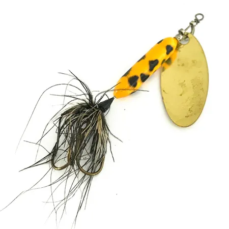 Vintage Yakima Bait Worden’s Original Rooster Tail 3, 3/16oz Gold spinning lure #7412
