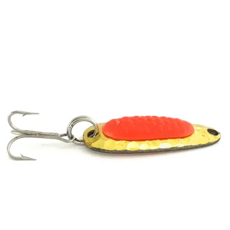 Vintage Blue Fox Pixee UV, 3/16oz Hammered Gold / Pink fishing spoon #7420