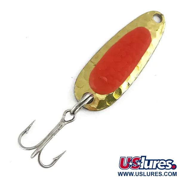 Vintage   Blue Fox Pixee UV, 3/16oz Hammered Gold / Pink fishing spoon #7420