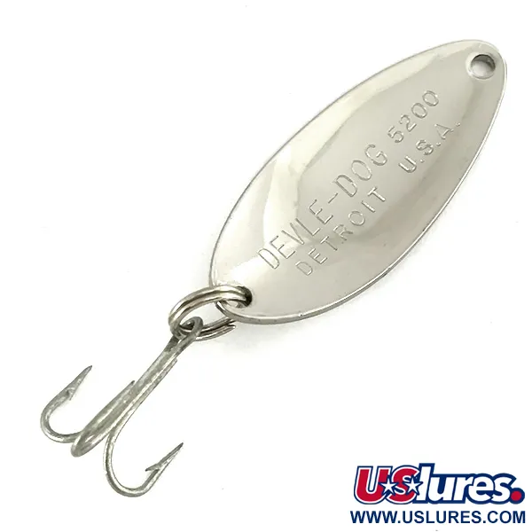  Eppinger Dardevle Devle Dog 5200, 1/4oz Nickel fishing spoon #7422
