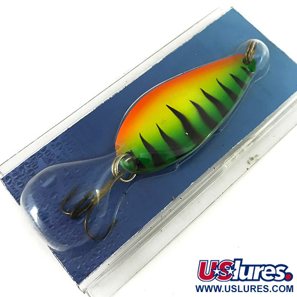   Blue Fox Strobe Tear Drop Spoon, 2/5oz Fire Tiger fishing spoon #7423