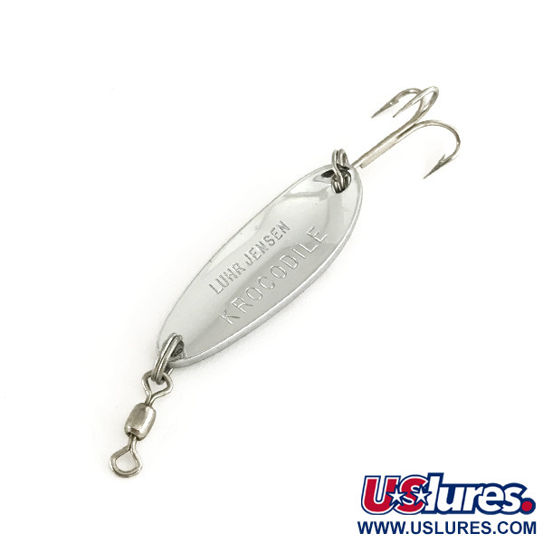  Luhr Jensen Krocodile UV, 1/3oz Nickel / Red fishing spoon #7446