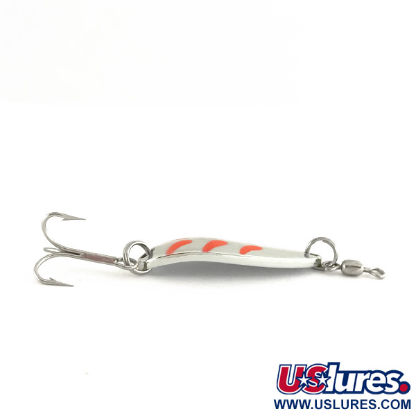  Luhr Jensen Krocodile UV, 1/3oz Nickel / Red fishing spoon #7446