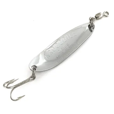 Luhr Jensen Krocodile Die #3 UV, 1/3oz Hammered Nickel / Orange fishing spoon #7448