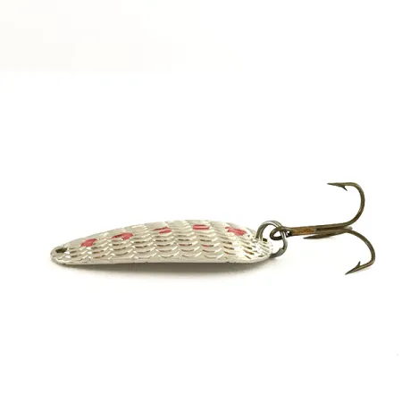 Vintage Thomas Cyclone, 1/4oz Silver / Red / White fishing spoon #7454