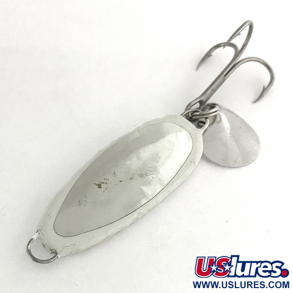 Vintage   Bomber Slab Spoon, 1oz White / Mirror fishing spoon #7461