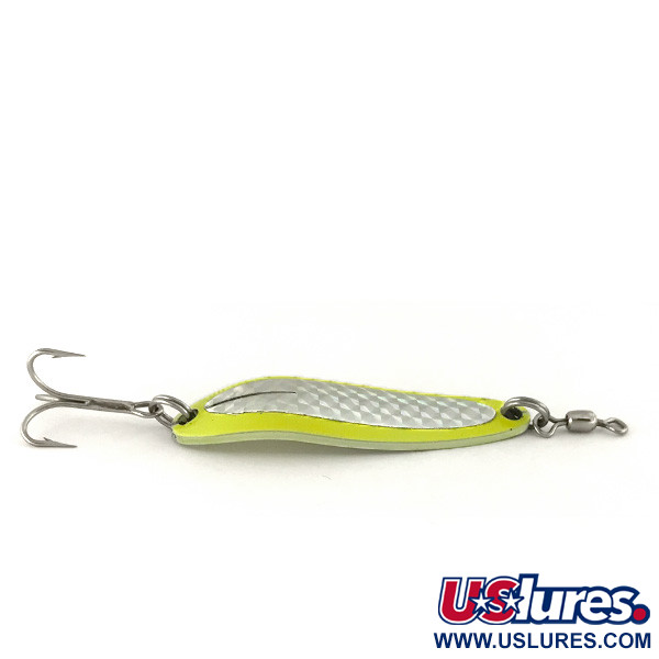  Luhr Jensen Krocodile Die #3 UV, 1/3oz Chartreuse fishing spoon #7468