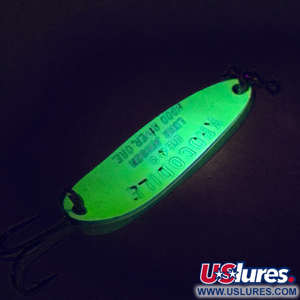  Luhr Jensen Krocodile Die #3 UV, 1/3oz Chartreuse fishing spoon #7468