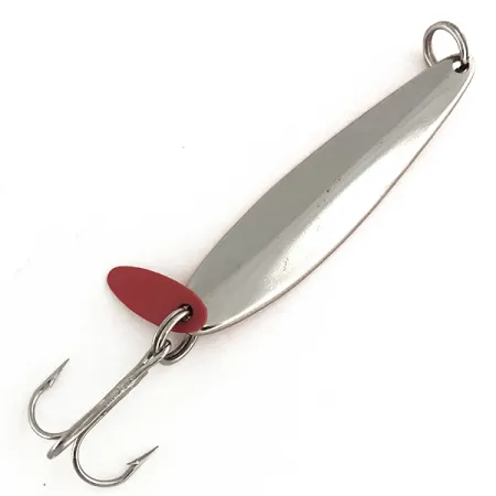Vintage Bay de Noc Swedish pimple UV, 1/2oz Red fishing spoon #7469