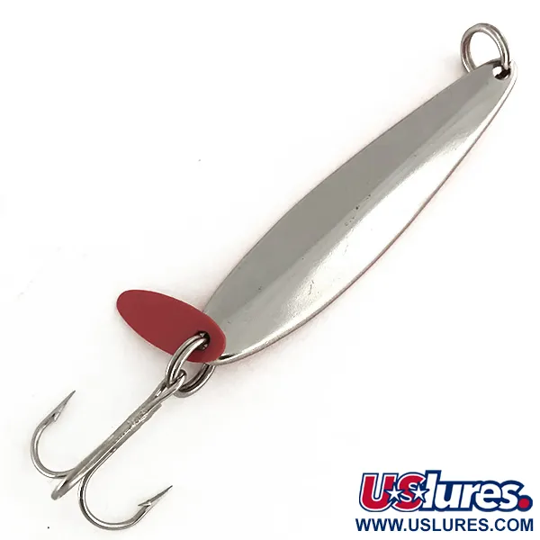 Vintage Bay de Noc Swedish pimple UV, 1/2oz Red fishing spoon #7469