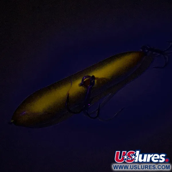 Vintage  Heddon Excalibur Super Spook Saltwater, 1/2oz Olive fishing lure #7475