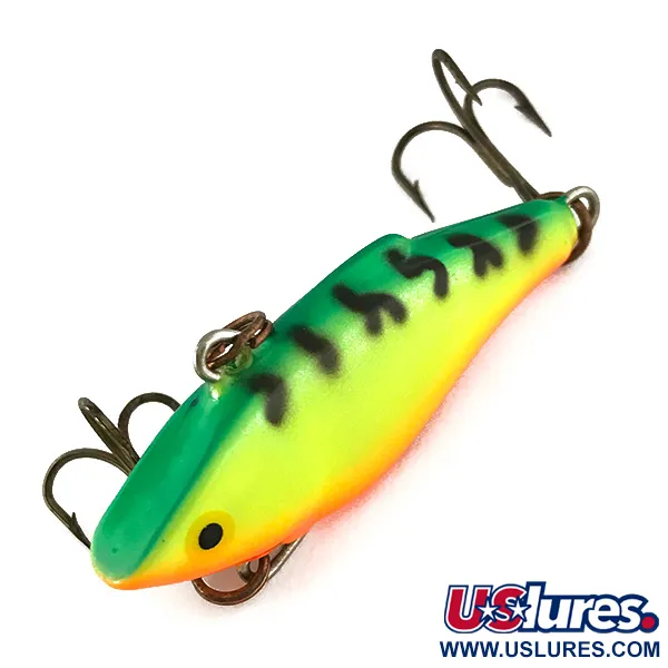 Vintage Rapala Rattl'n RAP, 3/16oz Fire Tiger fishing lure #7480