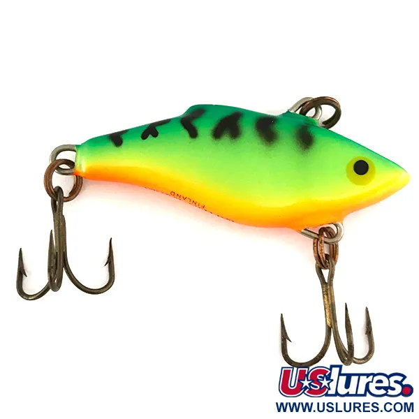 Vintage Rapala Rattl'n RAP, 3/16oz Fire Tiger fishing lure #7480
