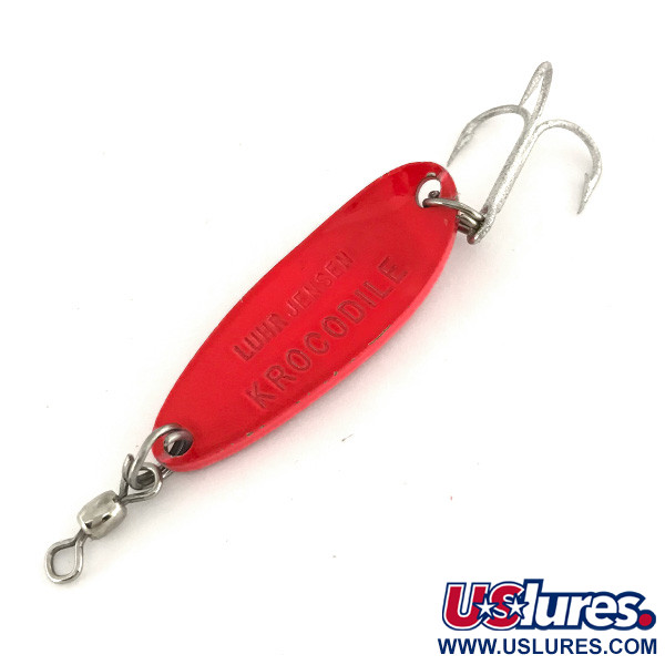  Luhr Jensen Krocodile UV, 1/3oz Red / Black fishing spoon #7485