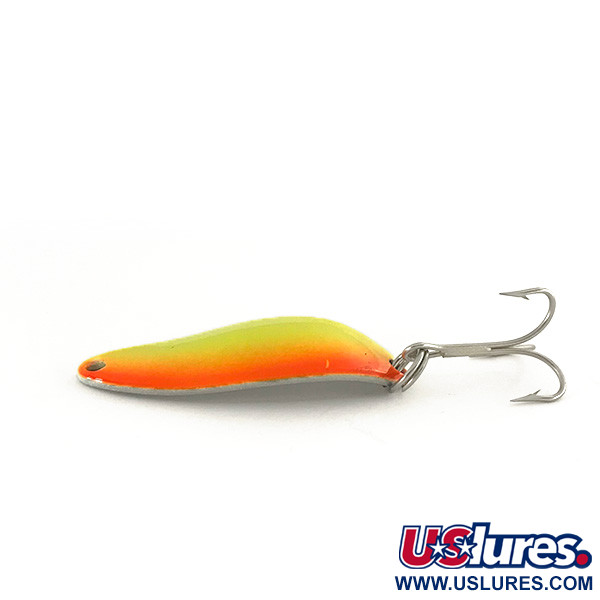  Seneca Little Cleo (Hula Girl) UV, 1/3oz Yellow / Orange / Nickel fishing spoon #7490