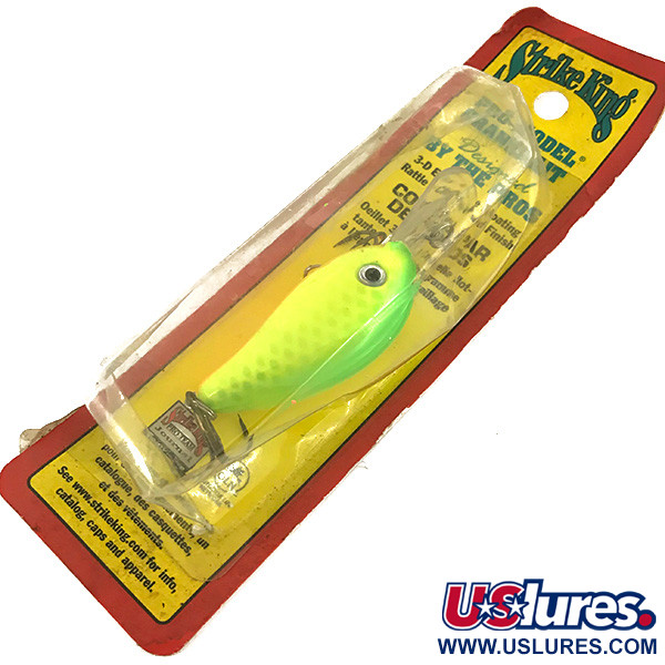  Strike King Pro Model 3XD, 2/5oz Chartreuse fishing lure #7501