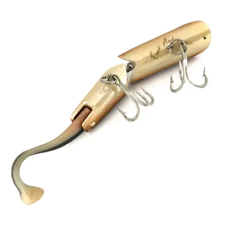 Vintage Fred Arbogast A.C. Plug Vintage Popper, 1oz Brown fishing lure #7508