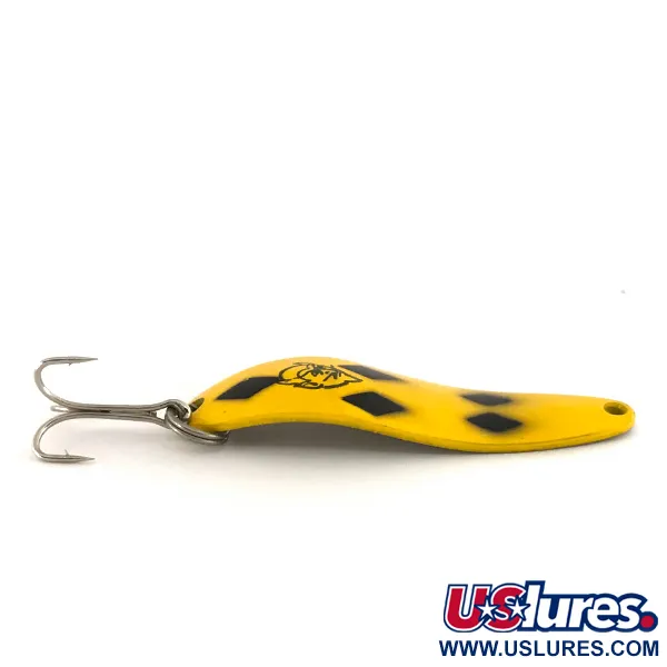  Eppinger Dardevle Cop-E-Cat 7300, 1/3oz Five of Diamonds (Yellow / Black / Brass) fishing spoon #7524