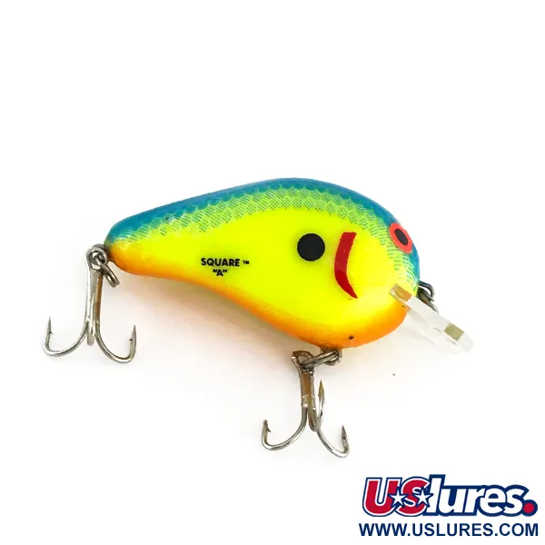 Vintage   Bomber SQUARE A, 3/16oz OB fishing lure #7527