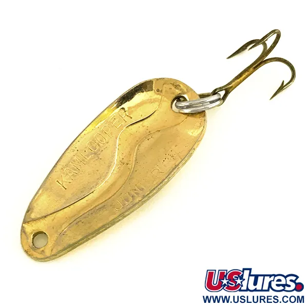 Vintage Acme Kamlooper Junior, 1/4oz Gold fishing spoon #7532
