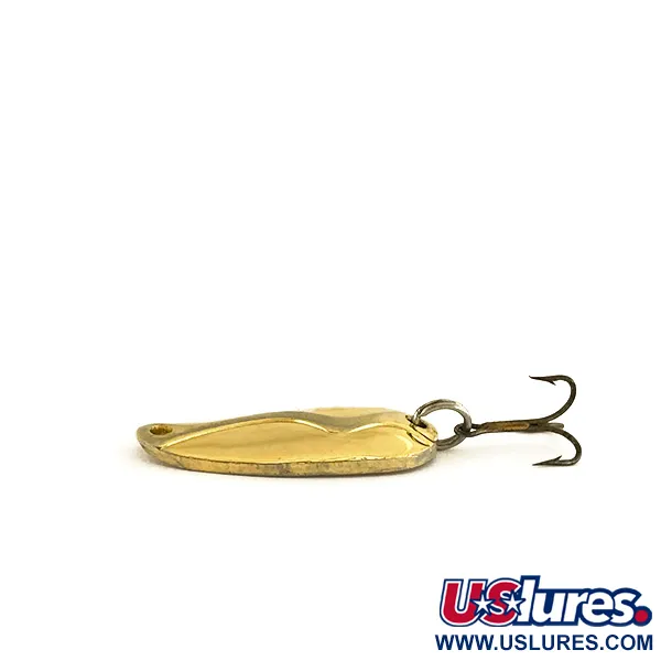 Vintage Acme Kamlooper Junior, 1/4oz Gold fishing spoon #7532