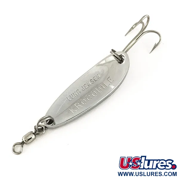  Luhr Jensen Krocodile, 1/3oz Nickel fishing spoon #7537