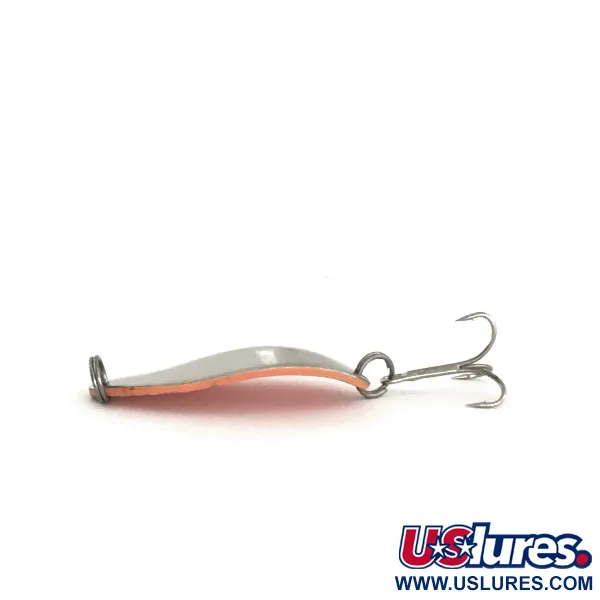 Vintage Seneca Little Cleo (Hula Girl), 2/3oz Nickel / Orange fishing spoon #7540