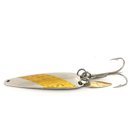 Vintage Marathon (with sonic blades), 2/5oz Nickel / Gold fishing spoon #7546