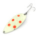 Vintage   Acme Little Cleo Glow, 3/4oz White / Red / Nickel fishing spoon #7559